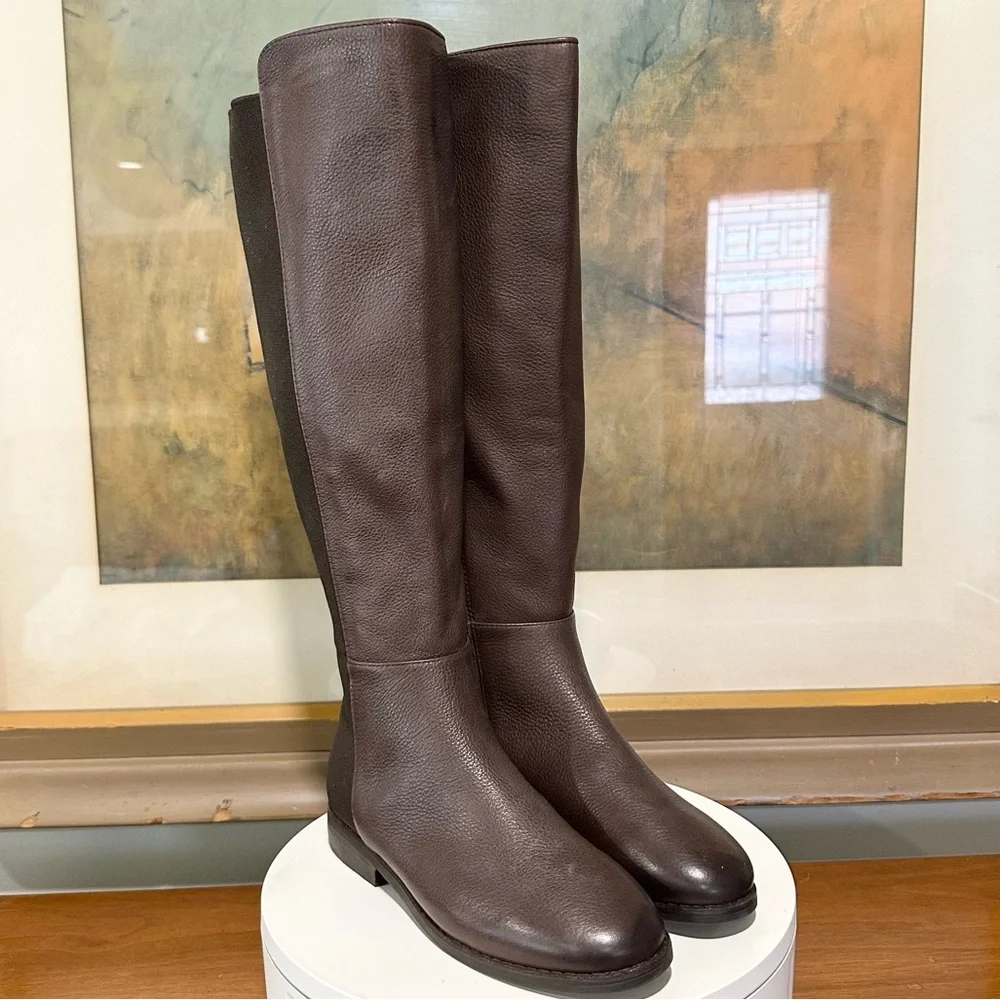 🌸GENTLE SOULS🌸 Emma 5050 Leather Elastic Tall Boots Size: 6M